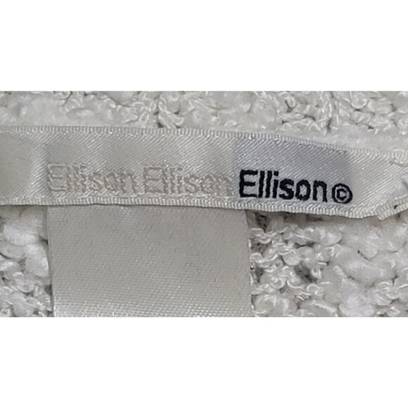 Ellison Ellison White Teal Orange Popcorn Knit Aztec Sweater Top Large Soft - Picture 4 of 5